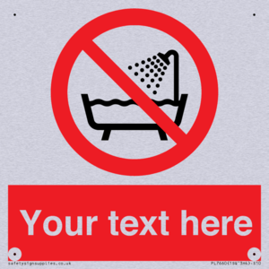 Custom Do not use this device in a bathtub shower or water-filled reservoir